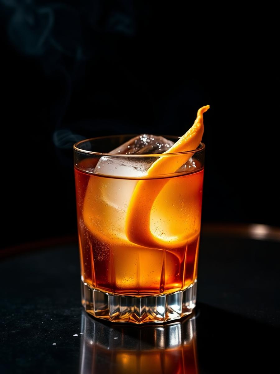 Old fashioned com casca de laranja